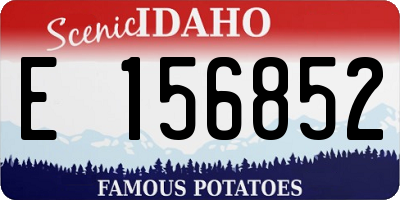 ID license plate E156852