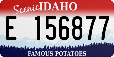 ID license plate E156877