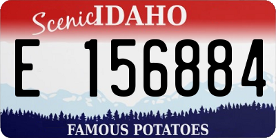 ID license plate E156884