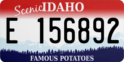 ID license plate E156892