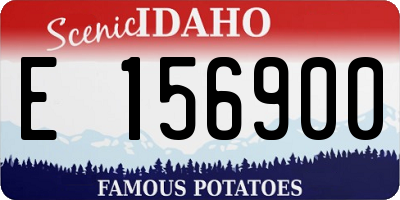 ID license plate E156900
