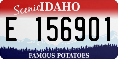 ID license plate E156901