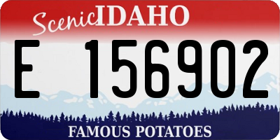 ID license plate E156902
