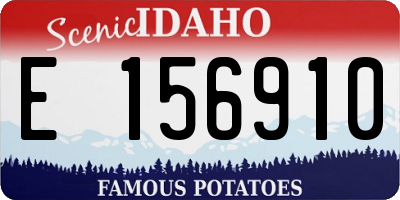 ID license plate E156910