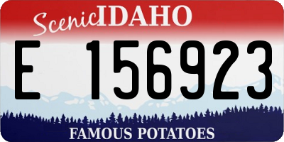 ID license plate E156923