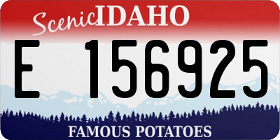 ID license plate E156925