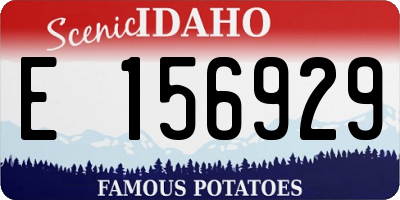 ID license plate E156929