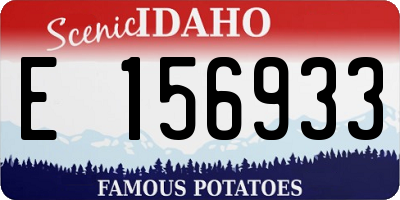 ID license plate E156933