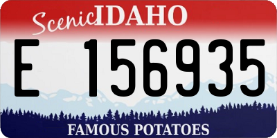 ID license plate E156935