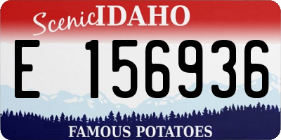 ID license plate E156936