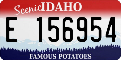ID license plate E156954