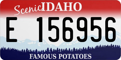 ID license plate E156956