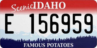 ID license plate E156959