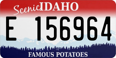 ID license plate E156964