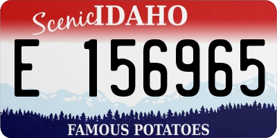 ID license plate E156965