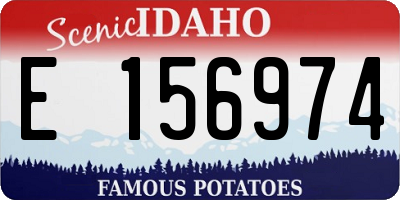 ID license plate E156974