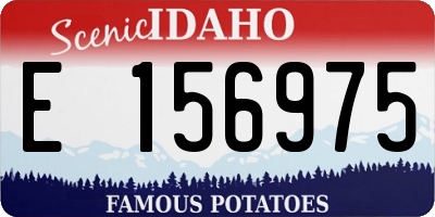 ID license plate E156975