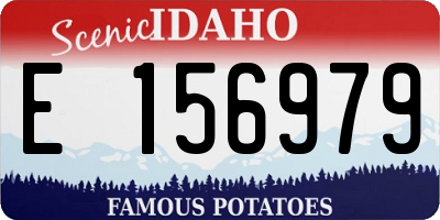 ID license plate E156979