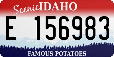 ID license plate E156983