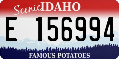 ID license plate E156994