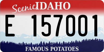 ID license plate E157001