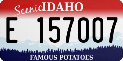 ID license plate E157007