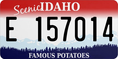 ID license plate E157014