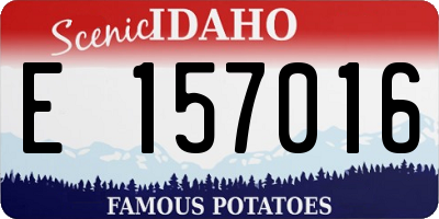 ID license plate E157016