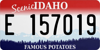 ID license plate E157019