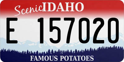 ID license plate E157020