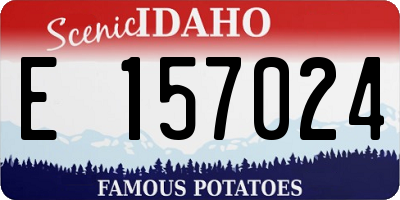 ID license plate E157024