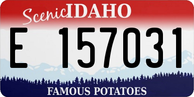 ID license plate E157031
