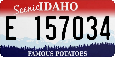 ID license plate E157034