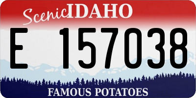 ID license plate E157038