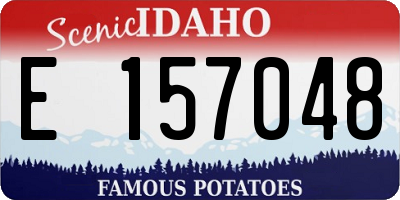 ID license plate E157048
