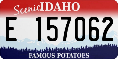 ID license plate E157062