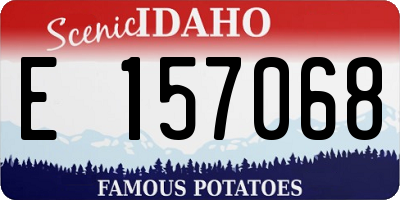 ID license plate E157068