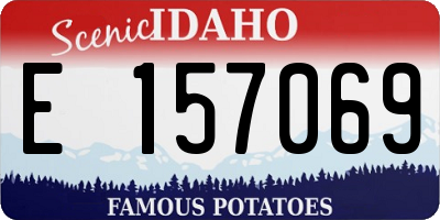 ID license plate E157069