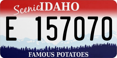 ID license plate E157070