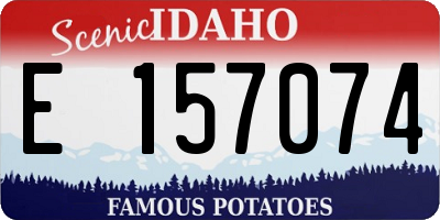 ID license plate E157074