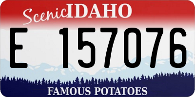ID license plate E157076