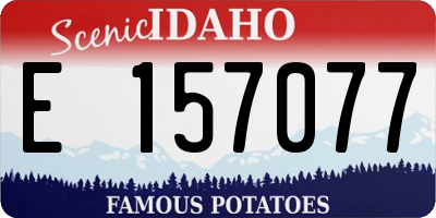 ID license plate E157077