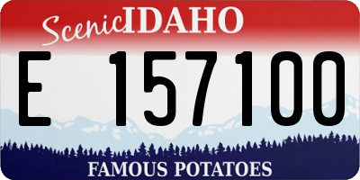 ID license plate E157100
