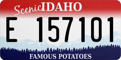 ID license plate E157101