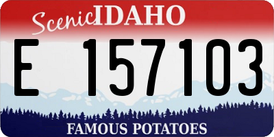ID license plate E157103