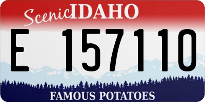 ID license plate E157110