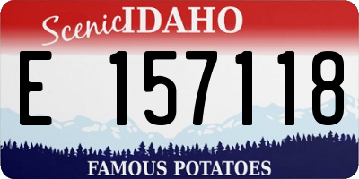 ID license plate E157118