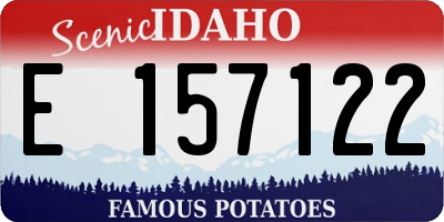 ID license plate E157122