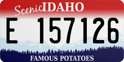 ID license plate E157126