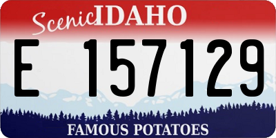 ID license plate E157129